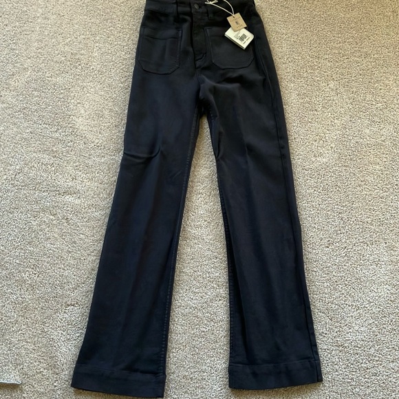 COPY - Faherty stretch Terry wide leg pants. Washed black  NWT Size25 - Picture 2 of 6